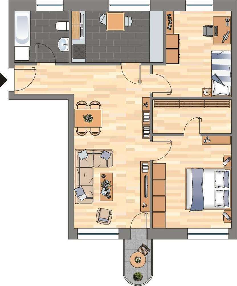 Wohnung zum Mieten in Bremen 546 € 68.23 m²