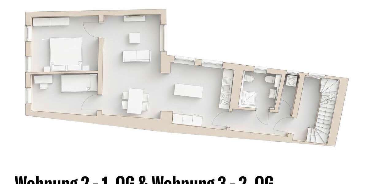 Etagenwohnung Ingolstadt - 3 Zimmer, 60 m&sup2;, 930&euro; | Angebot:26376099