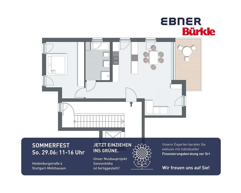 Wohnung zum Kaufen in Stuttgart 432.200 € 70.46 m²