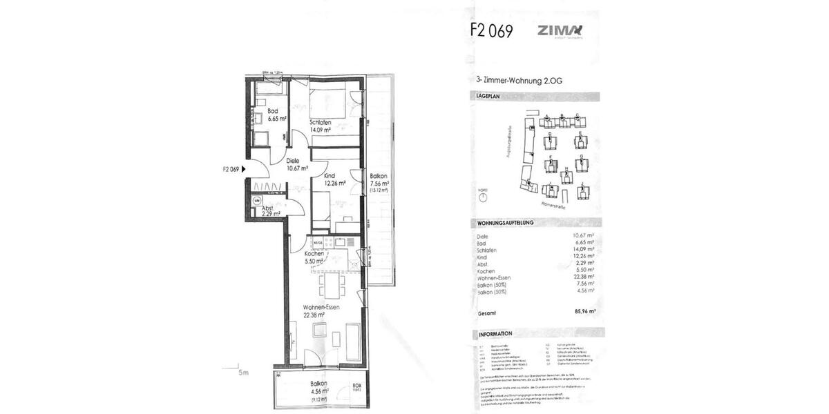 Etagenwohnung Gersthofen - 3.5 Zimmer, 86 m&sup2;, 459.775&euro; | Angebot:25409087