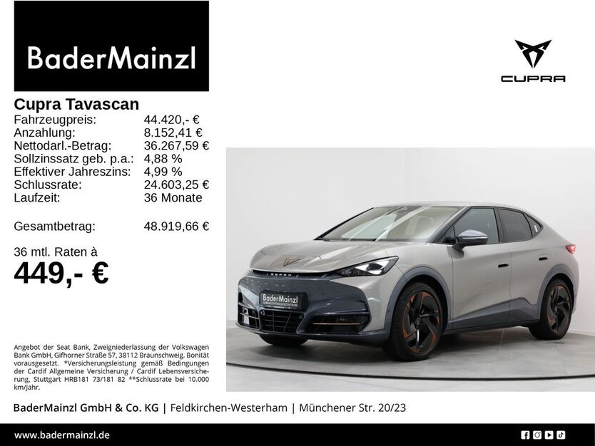 Cupra Tavascan 21.000 km 43.920 € Feldkirchen/Westerham 83620