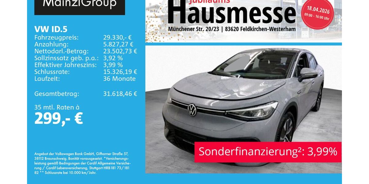 VW ID.5 20.000 km 29.330 &euro; Feldkirchen/Westerham 83620