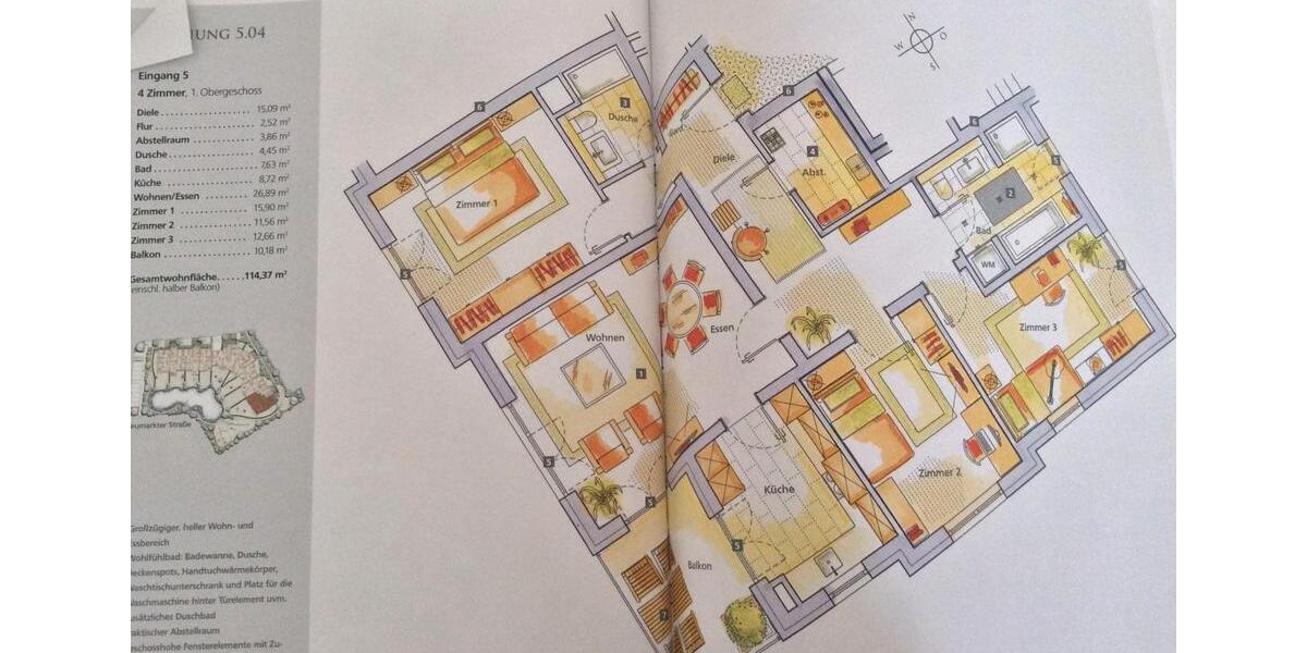 Etagenwohnung Rheinfelden (Baden) - 4.5 Zimmer, 115 m&sup2;, 529.000&euro; | Angebot:26635676