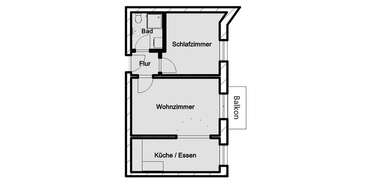 Etagenwohnung Plattling - 2 Zimmer, 48 m&sup2;, 500&euro; | Angebot:26461556