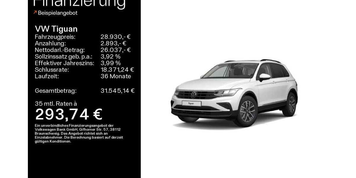 VW Tiguan 71.709 km 28.930 € Hofheim 65719