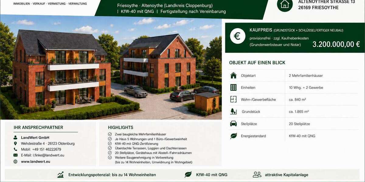 Grundstück Friesoythe - 3.200.000&euro; | Angebot:26940451