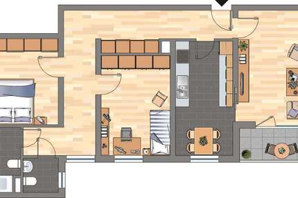 Wohnung zum Mieten in Haßloch 520,32 € 86.24 m² 3 zimmer