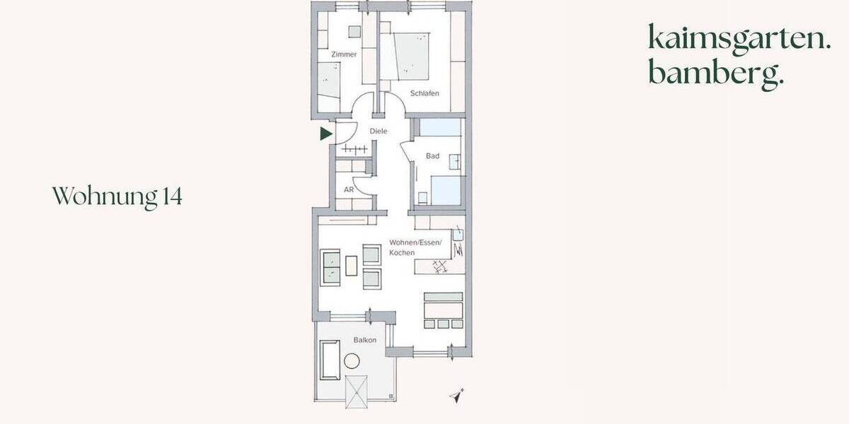 Etagenwohnung Bamberg Bamberg-Ost - 3 Zimmer, 78 m&sup2;, 538.985&euro; | Angebot:26345721