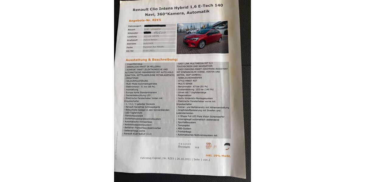Renault Clio 13.500 km 14.900 &euro; Saarbrücken 66125
