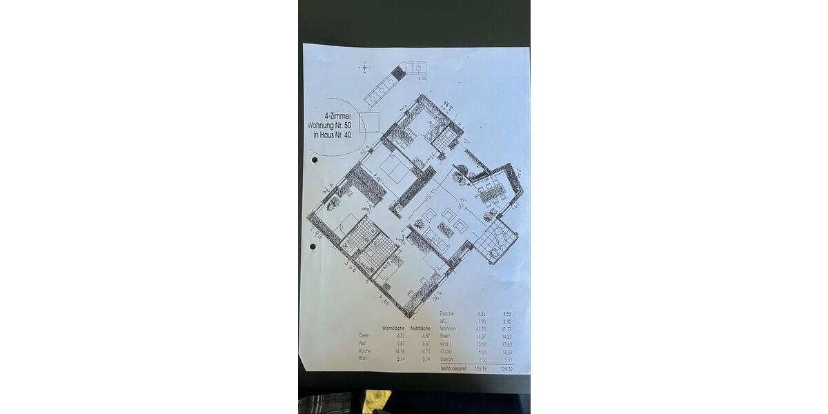 Etagenwohnung Bamberg Am Bruderwald - 4 Zimmer, 129 m&sup2;, 1.375&euro; | Angebot:26300384