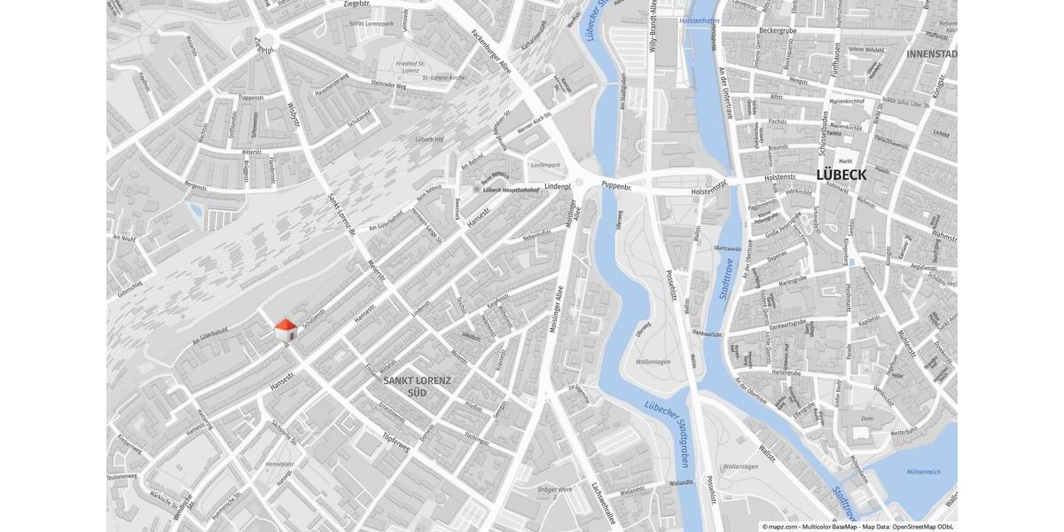 Etagenwohnung Lübeck Sankt Lorenz Nord - 2 Zimmer, 47 m&sup2;, 850&euro; | Angebot:26379224