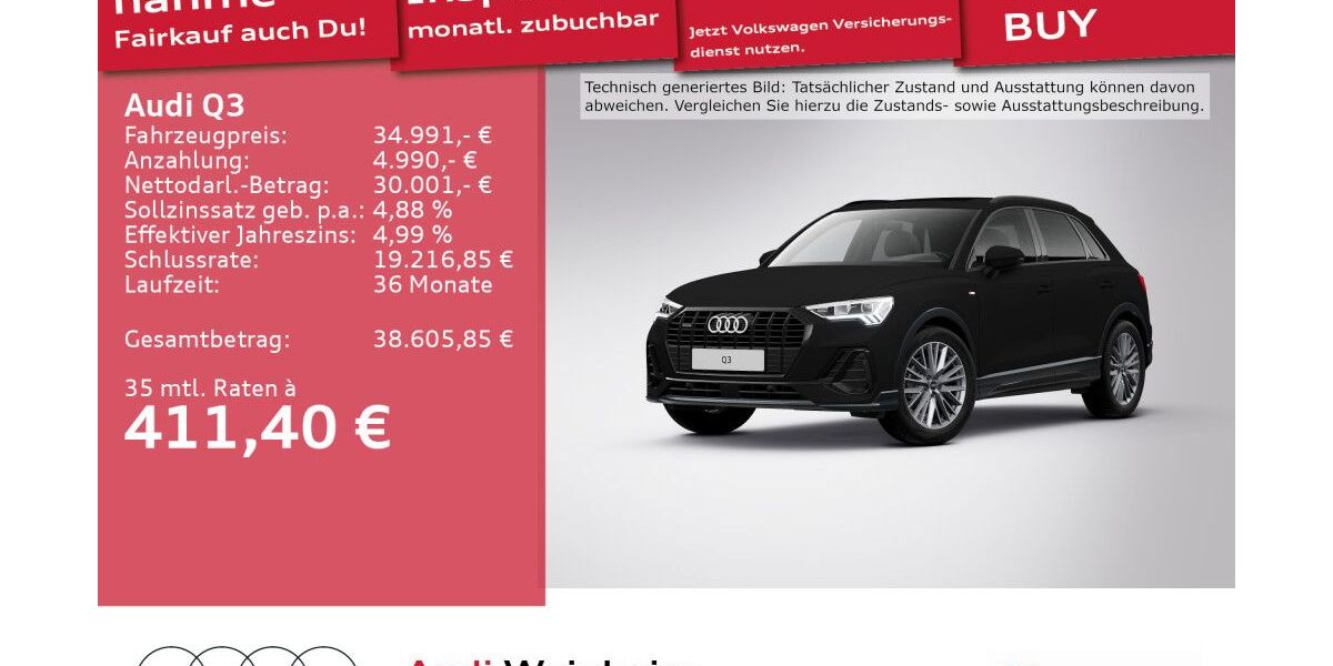 Audi Q3 46.731 km 34.991 &euro; Weinheim 69469