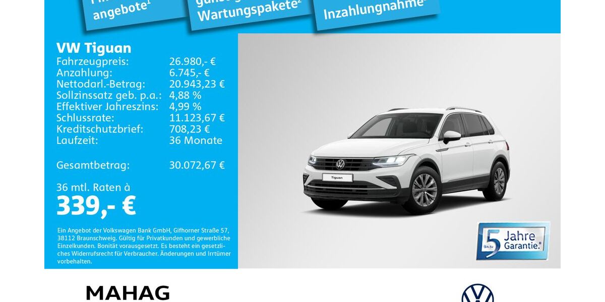 VW Tiguan 28.964 km 26.980 &euro; Ottobrunn 85521