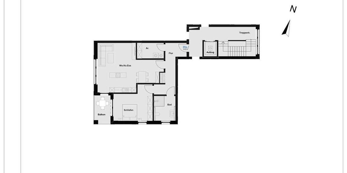 Etagenwohnung Rheine Schotthock - 2 Zimmer, 84 m&sup2;, 395.000&euro; | Angebot:25799698