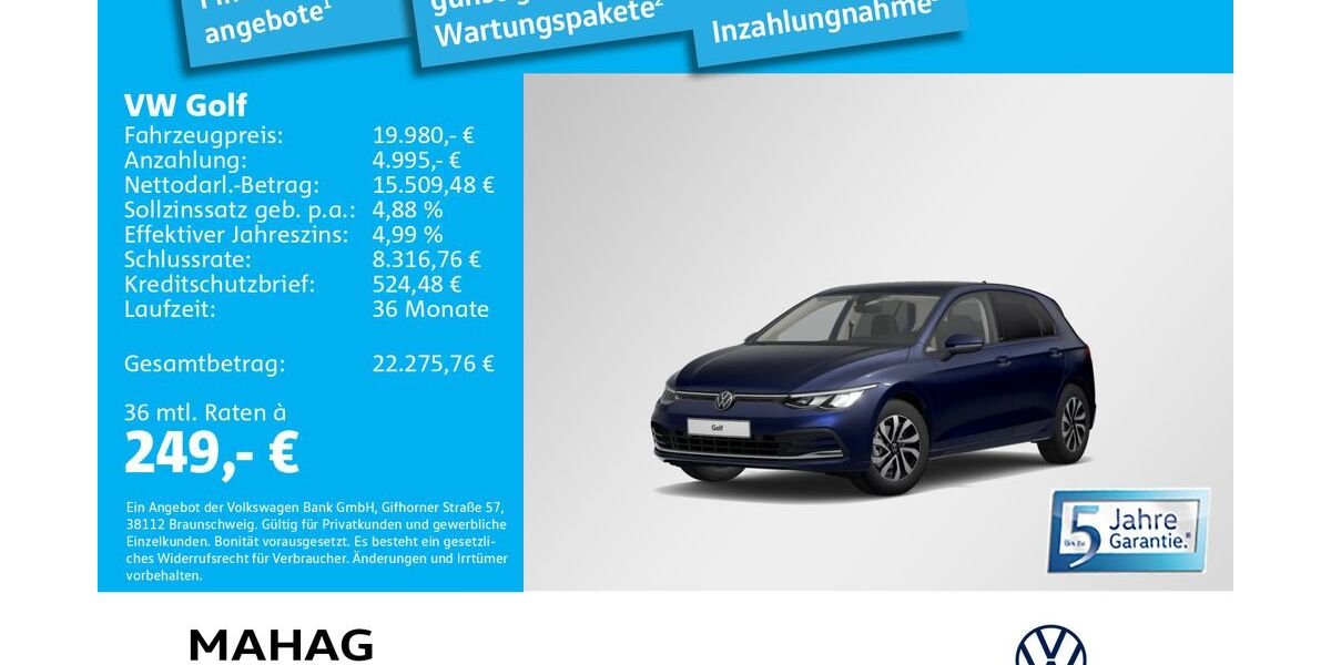 VW Golf 45.512 km 19.980 &euro; München 81825