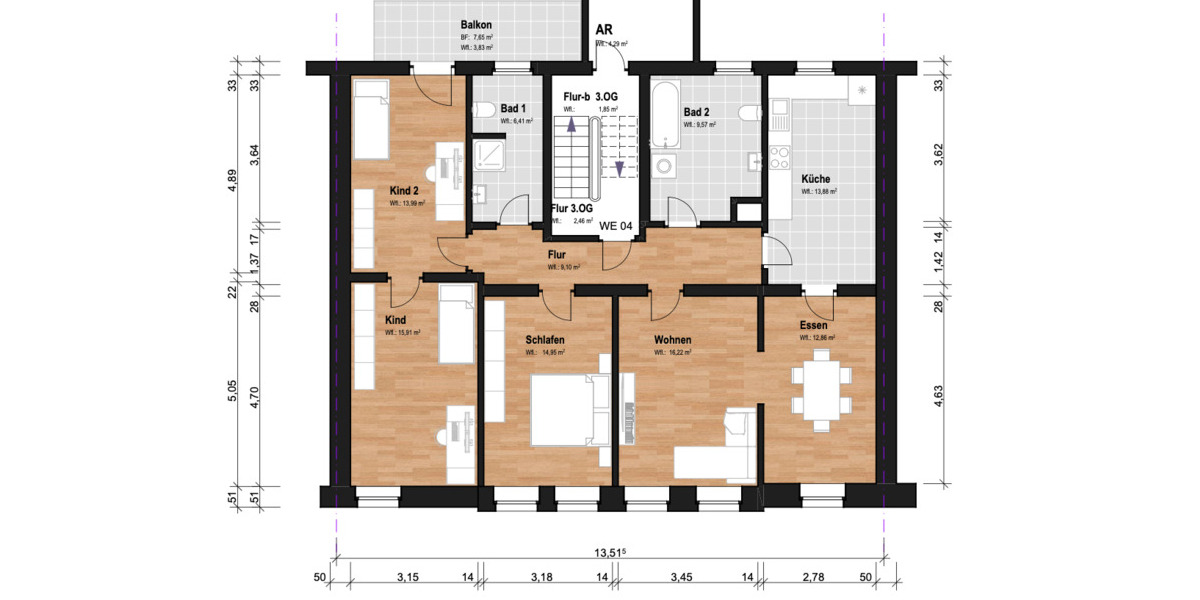 Etagenwohnung Nürnberg Gostenhof - 5 Zimmer, 116 m&sup2;, 499.000&euro; | Angebot:26435698