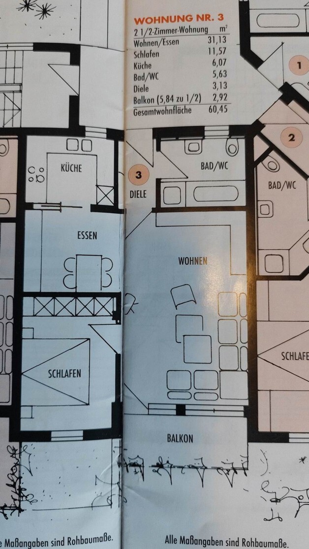 Zweieinhalb Zimmer Eigentumswohnung 3 zimmer