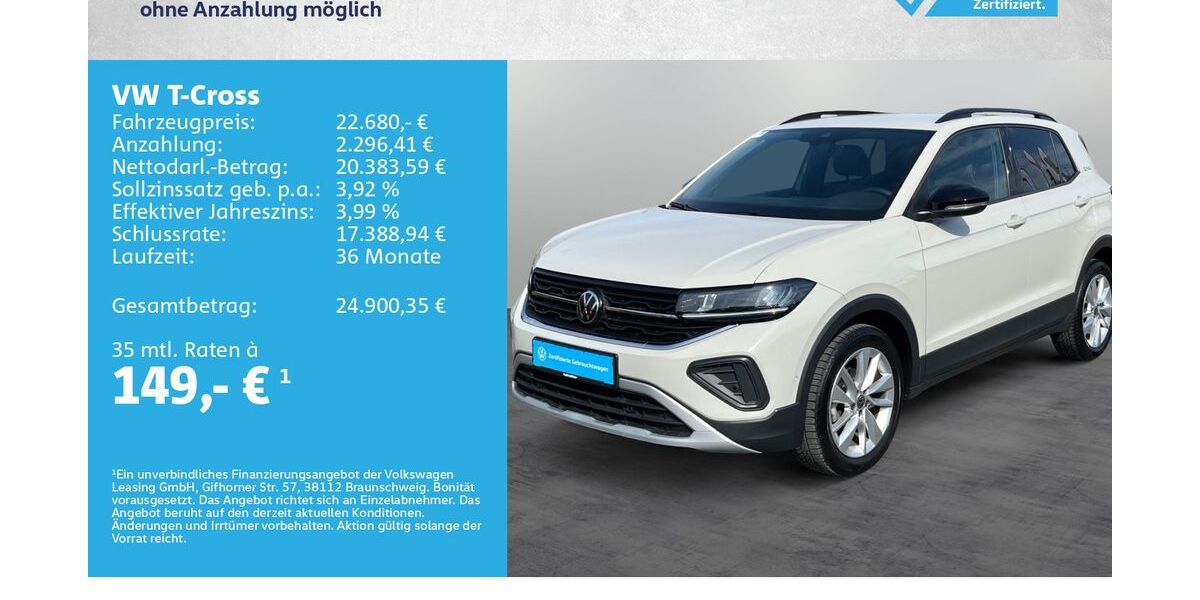 VW T-Cross 27.500 km 21.880 &euro; Kitzingen 97318