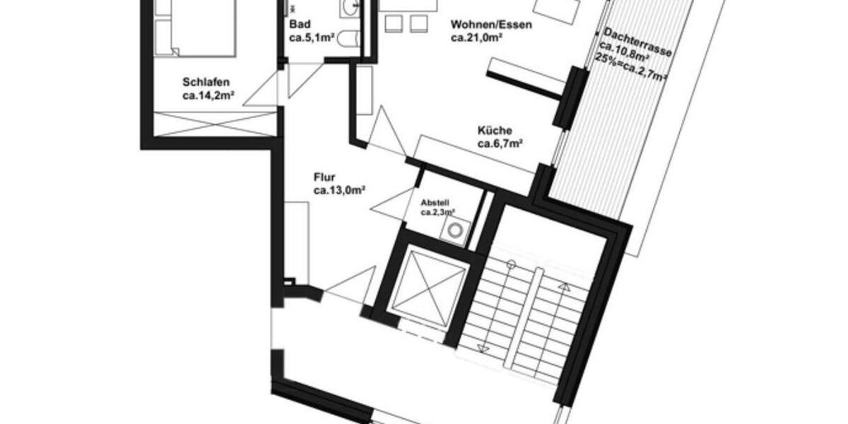 2-Zimmer-Neubauwohnung im Dachgeschoss- Alt-Heikendorf 2 zimmer