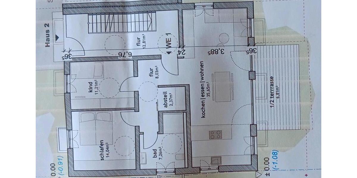 Erdgeschoßwohnung Hausen - 2.5 Zimmer, 85 m&sup2;, 950&euro; | Angebot:26523035