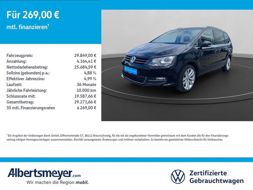 VW Sharan 154.289 km 29.849 € Leinefelde-Worbis/DE 37327