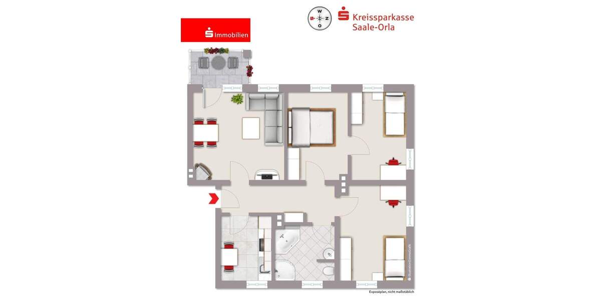 Etagenwohnung Neustadt Knau - 4 Zimmer, 83 m&sup2;, 77.500&euro; | Angebot:25673077