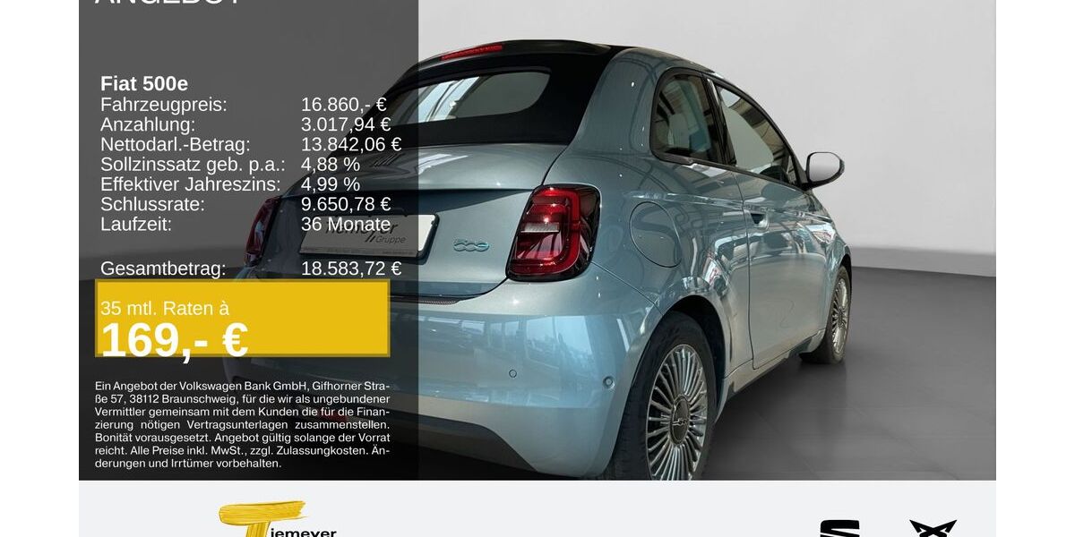 Fiat 500e 27.045 km 16.860 &euro; Lüdenscheid 58513