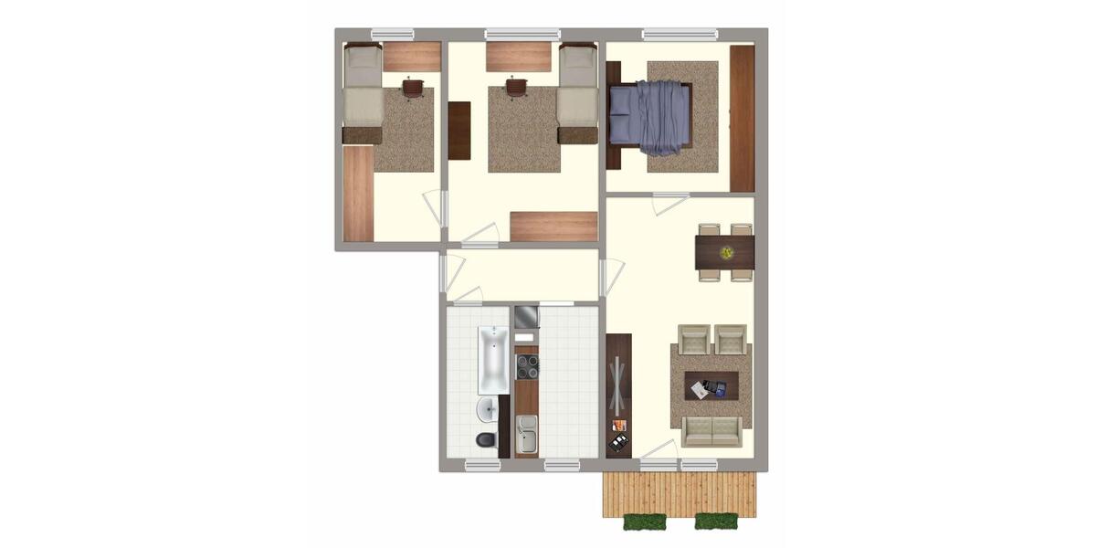 Erdgeschoßwohnung Klingenberg - 4 Zimmer, 77 m&sup2;, 475&euro; | Angebot:25057012