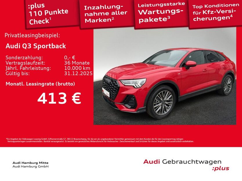Audi Q3 1.939 km 38.990 € Hamburg 22529
