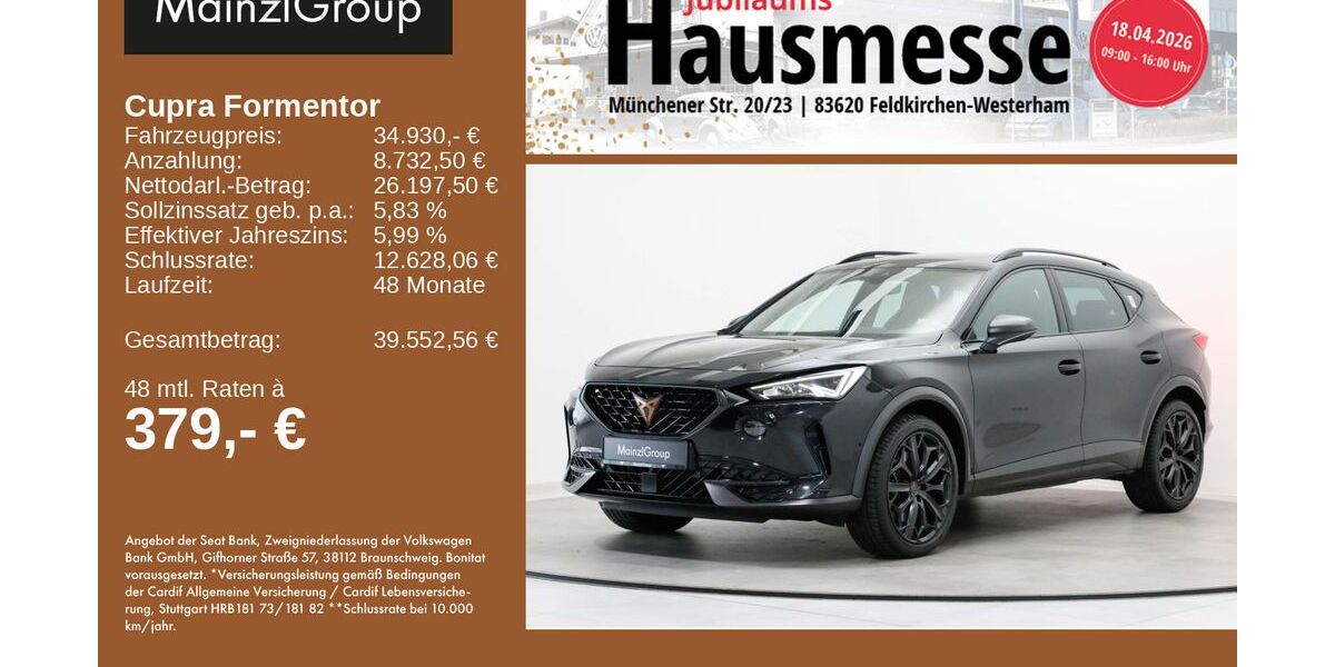 Cupra Formentor 40.768 km 34.930 &euro; Feldkirchen/Westerham 83620