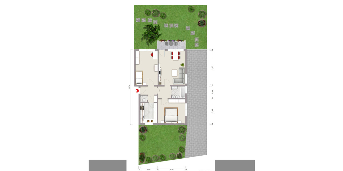 Zur Vermietung steht eine helle und großzügig geschnittene 3 Zimmer Wohnung mit 74 qm im Hochparterr - 3- Ludwigsburg Pflugfelden | Angebot:27079541