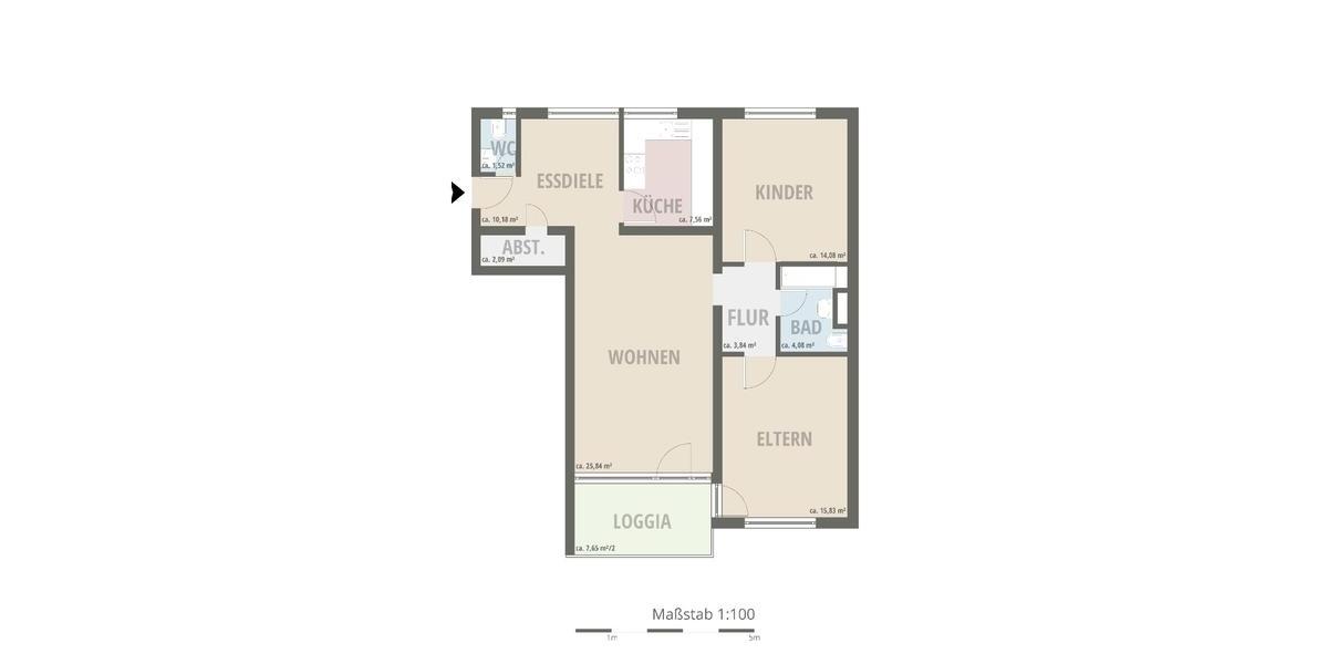 Etagenwohnung Bad Hersfeld - 3.5 Zimmer, 89 m&sup2;, 198.000&euro; | Angebot:26885815