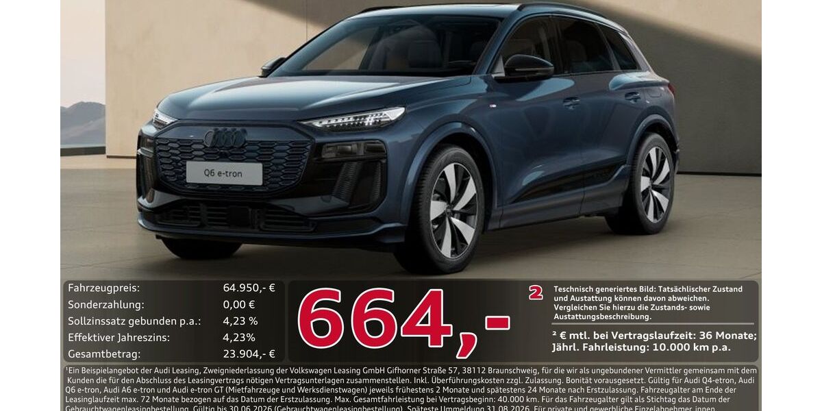 Audi Q6 e-tron 15.736 km 64.950 &euro; Ingolstadt 85057