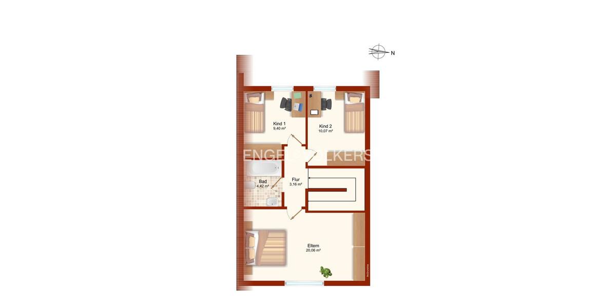 Reihenhaus Schortens - 4 Zimmer, 99 m&sup2;, 1.100&euro; | Angebot:25803747