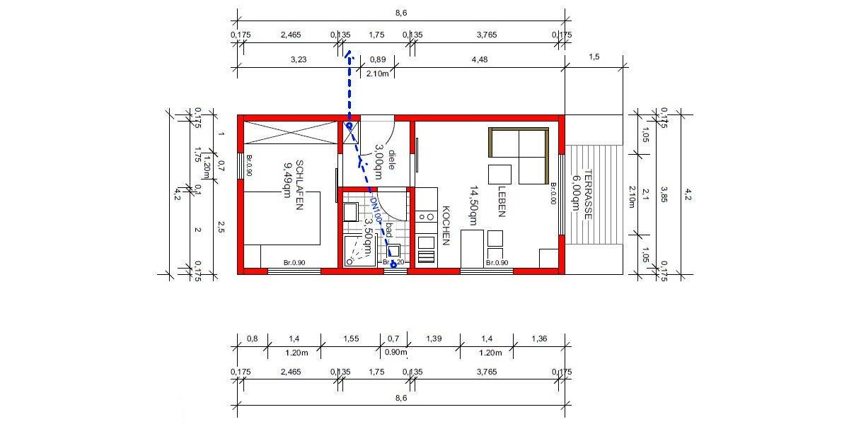 Einfamilienhaus Gössenheim - 2 Zimmer, 35 m&sup2;, 650&euro; | Angebot:26452902
