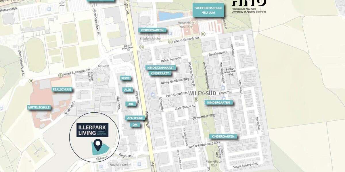 Etagenwohnung Neu-Ulm Ludwigsfeld - 2 Zimmer, 65 m&sup2;, 391.800&euro; | Angebot:25165242