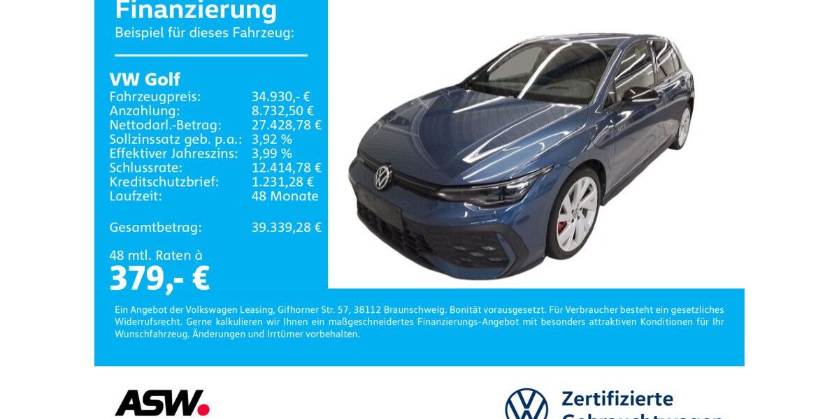 VW Golf 15.990 km 34.930 &euro; Neckarsulm 74172