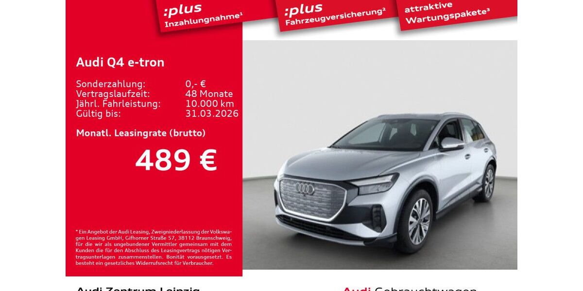 Audi Q4 e-tron 2.482 km 45.980 &euro; Leipzig 04129