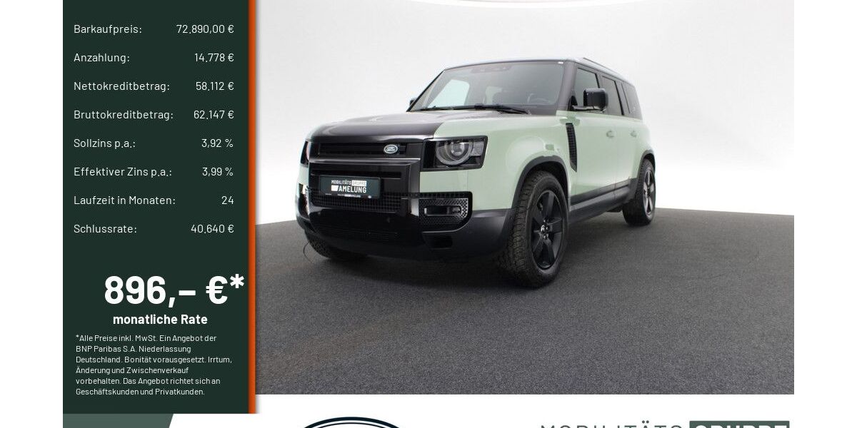 Land Rover Defender 48.560 km 72.390 &euro; Engelskirchen 51766