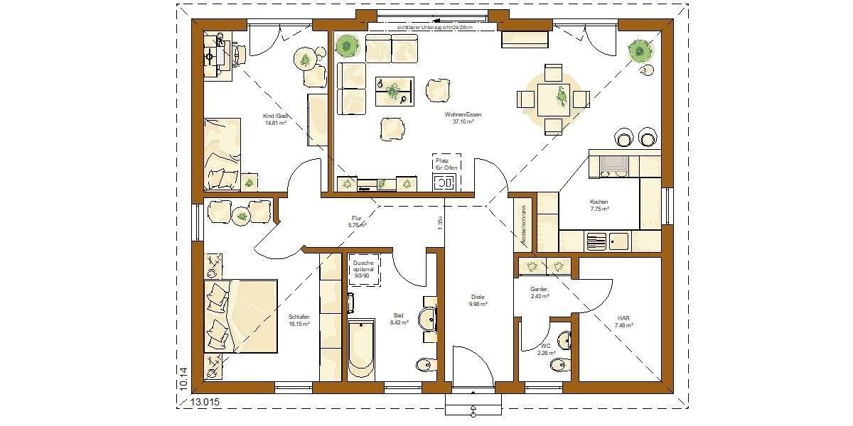 Bungalow Bad Bocklet - 3 Zimmer, 111 m&sup2;, 371.200&euro; | Angebot:26879527