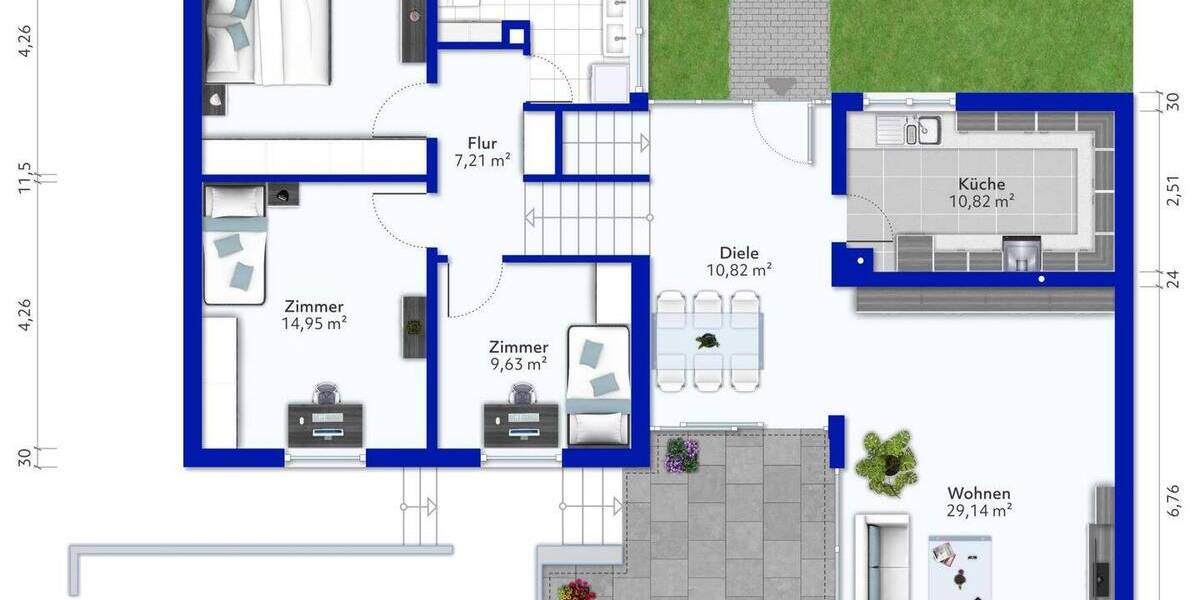 Bungalow Königsbrunn - 7 Zimmer, 194 m&sup2;, 765.000&euro; | Angebot:26488305