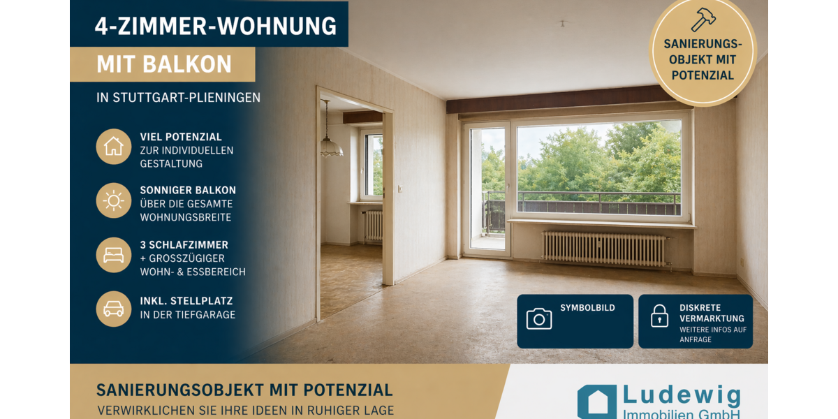 Etagenwohnung Stuttgart Birkach - 4 Zimmer, 78 m&sup2;, 248.000&euro; | Angebot:26288795