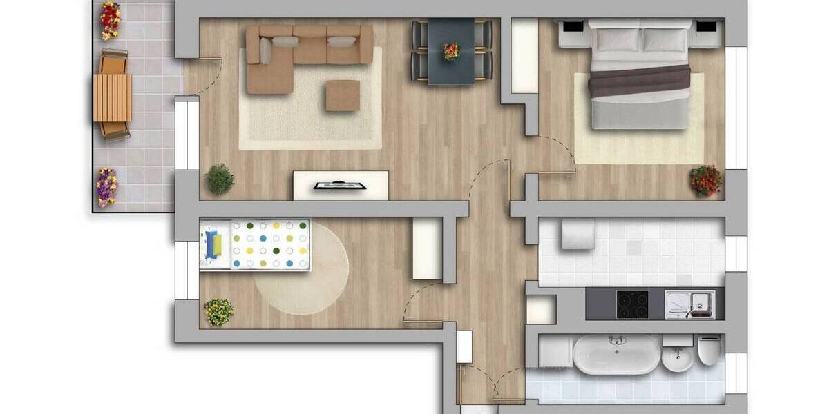 Etagenwohnung Lutherstadt Wittenberg - 3 Zimmer, 60 m&sup2;, 357&euro; | Angebot:26627730