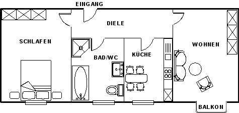 Wohnung zum Mieten in Mitterteich 241,30 € 43.09 m² 2 zimmer
