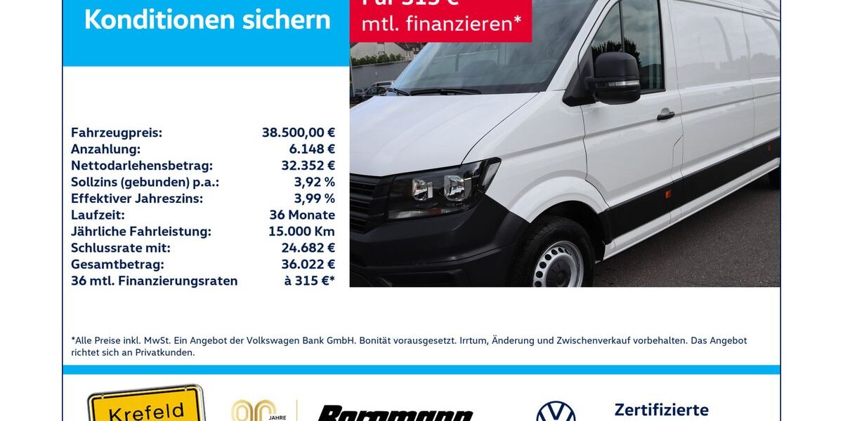 VW Crafter 36.279 km 38.500 &euro; Krefeld 47803