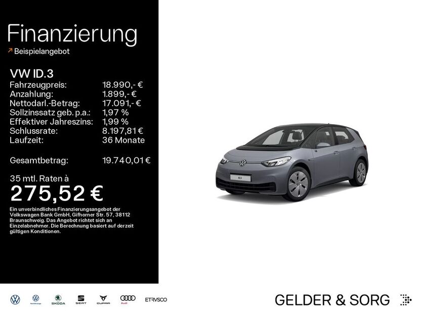 VW ID.3 34.750 km 18.990 € Sand am Main 97522