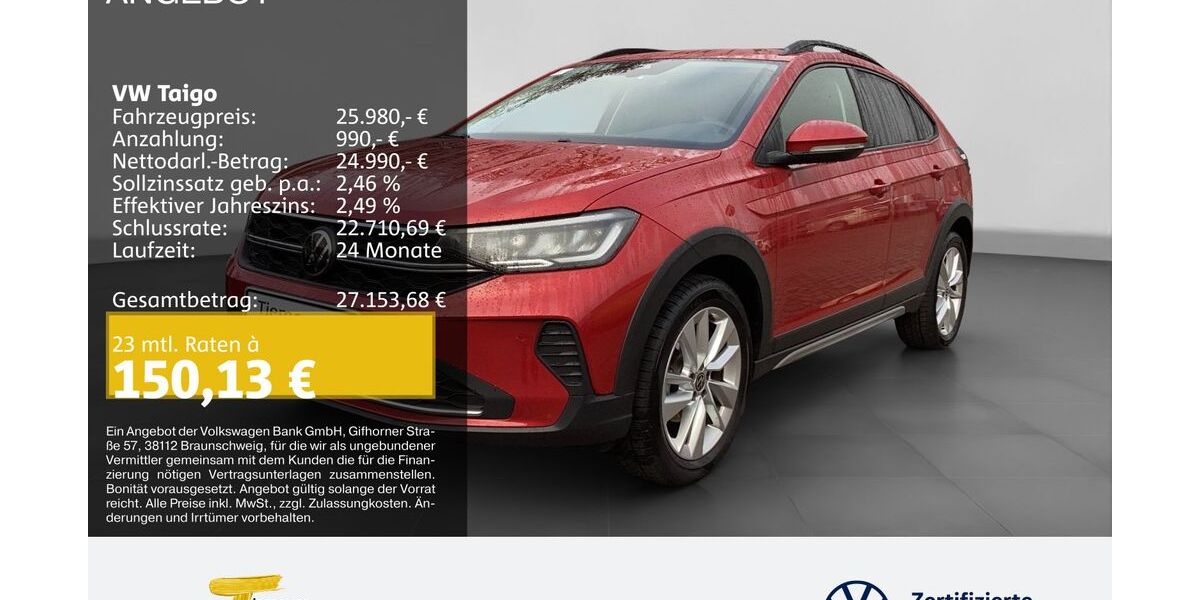 VW Taigo 13.266 km 25.390 &euro; Castrop-Rauxel 44575