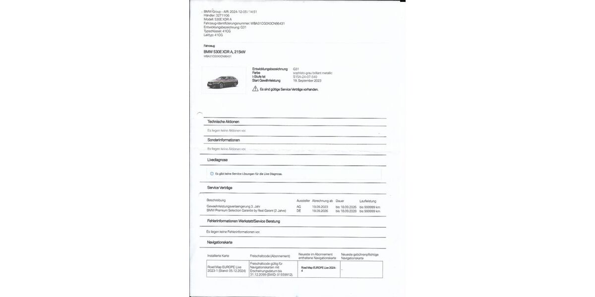 BMW 530 44.000 km 44.500 &euro; Perlesreut 94157