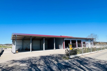 Moderne Gewerbeimmobilie (BJ 2023) mit offener und geschlossener Werkhalle, Büro und Wohnung - Gewerbeobjekt Horb am Neckar | Angebot:26131652