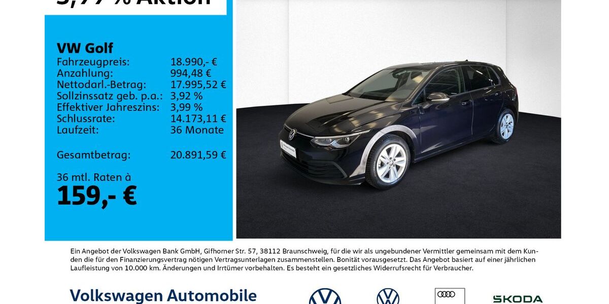 VW Golf 53.629 km 18.990 &euro; Leipzig 04178